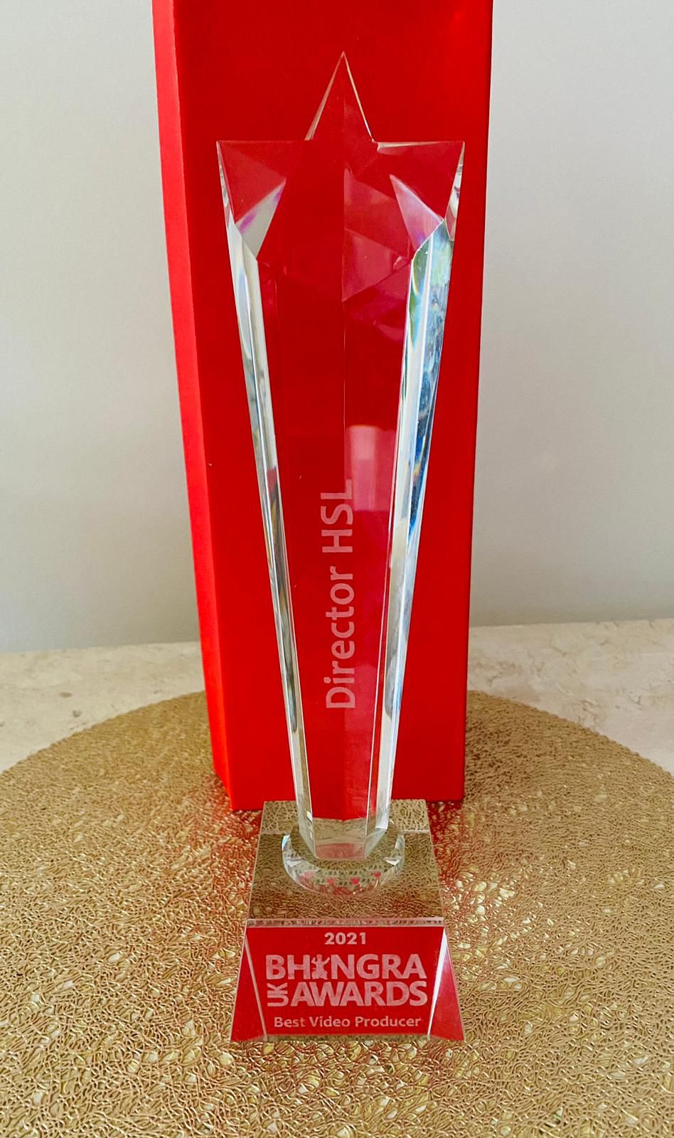UK Bhangra Awards 2021 Trophy — Best Music Video & Best Music Director